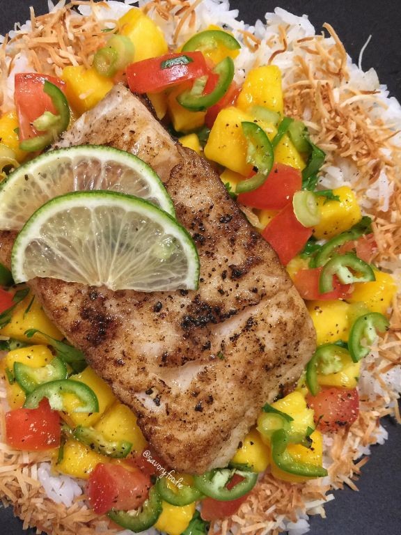 Grilled Sablefish with Mango Salsa