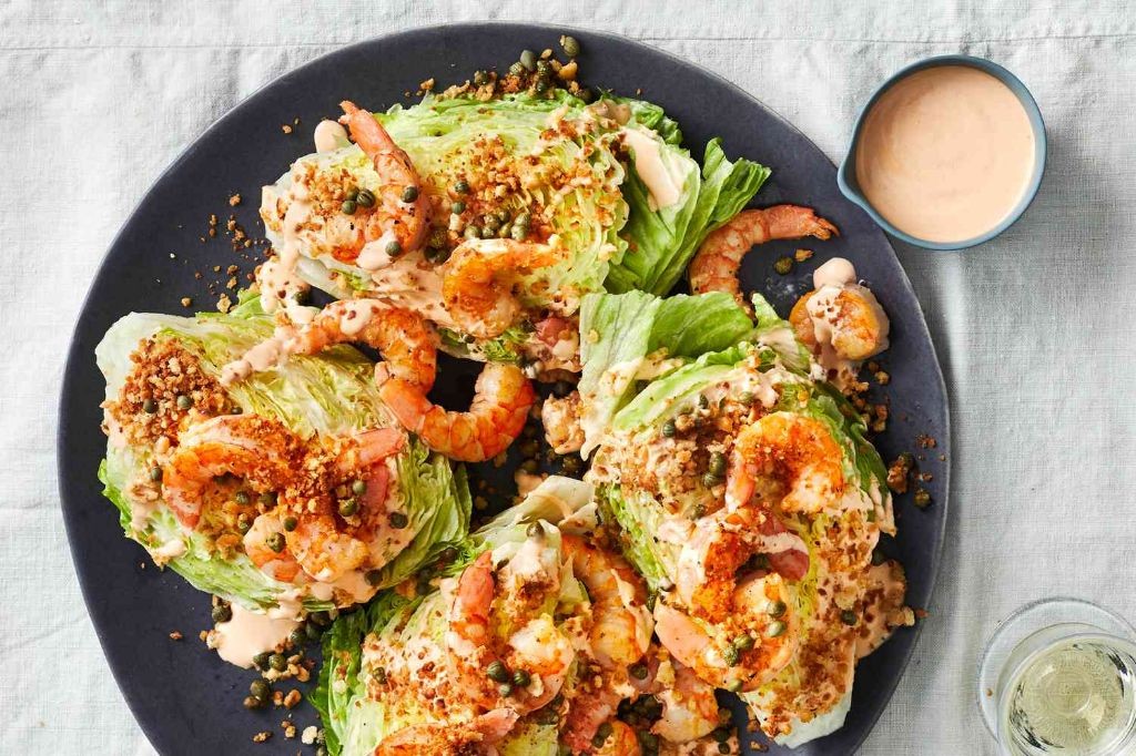Grilled Shrimp Wedge Salad