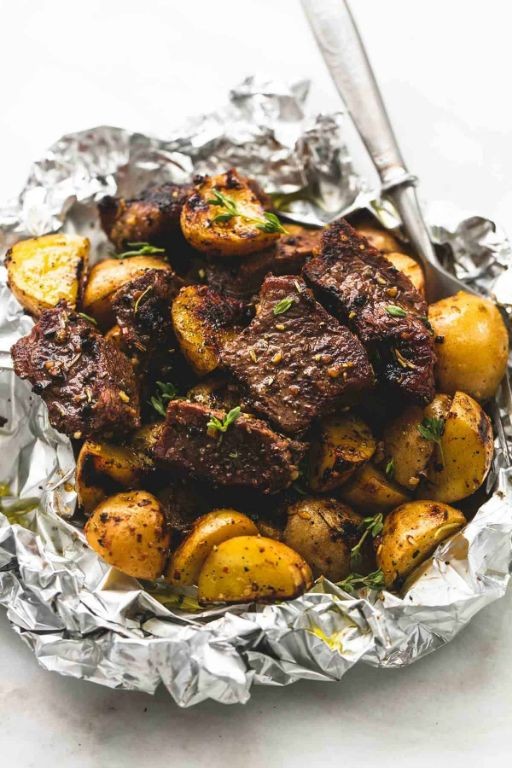 Grilled Steak and Veggie Foil Packets