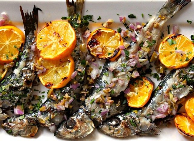 Grilled Traeger Sardines with Lemon and Herbs