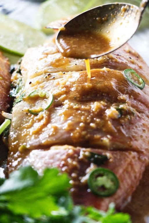 Grilled Traeger Tilapia with Cilantro-Lime Dressing
