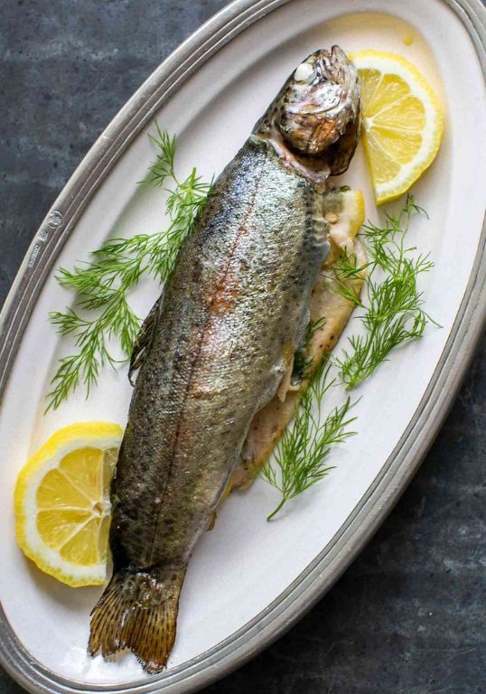 Grilled Trout with Fresh Dill
