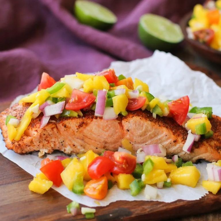 Grilled Trout with Mango Salsa