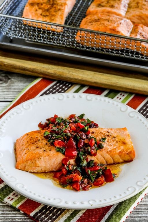 Grilled Trout with Tomato Olive Relish