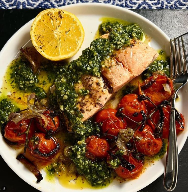 Grilled Trout with Wild Garlic