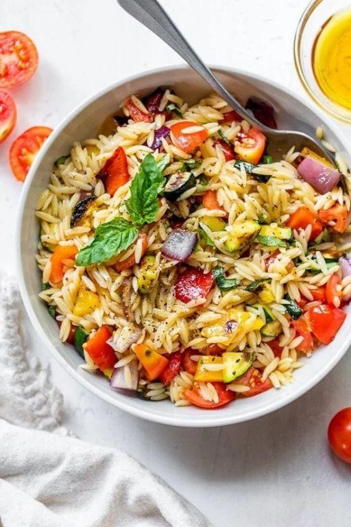 Grilled Vegetable Orzo Salad