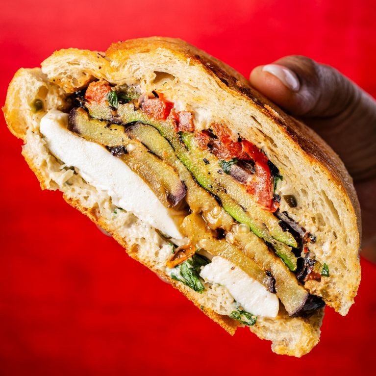 Grilled Veggie Submarine Sandwich