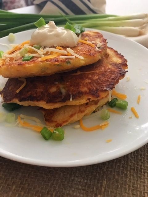 Grits and Cheese Pancakes
