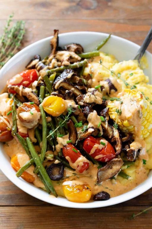 Grits and Veggie Stir-Fry