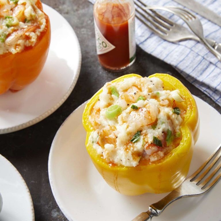 Grits-Stuffed Bell Peppers
