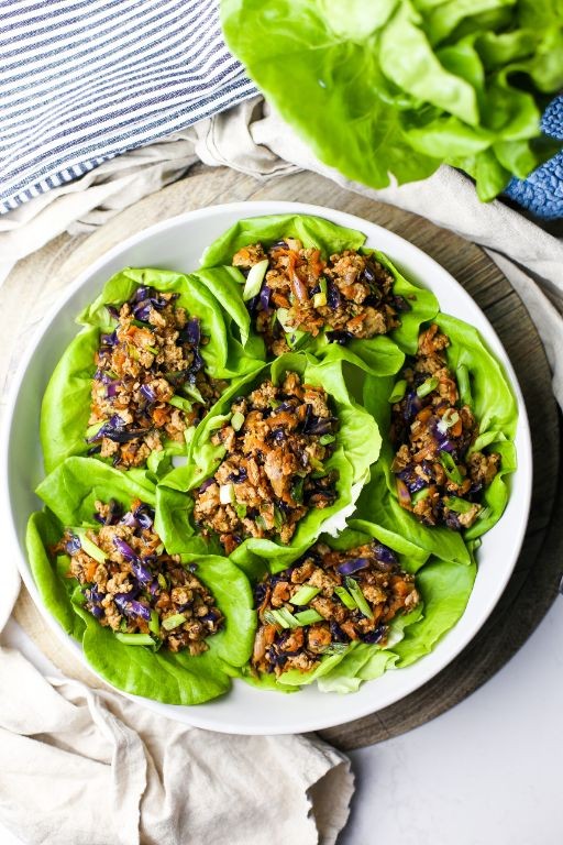 Ground Chicken and Cabbage Lettuce Wraps