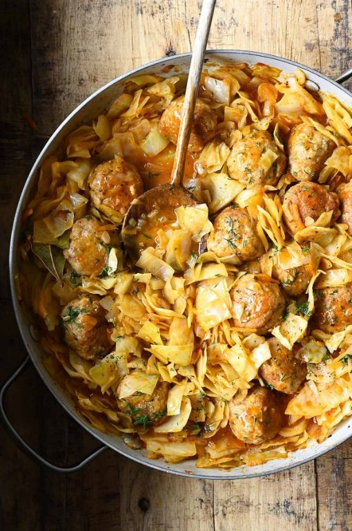 Ground Chicken and Cabbage Meatballs