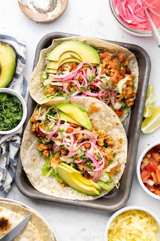 Ground Chicken and Cabbage Tacos