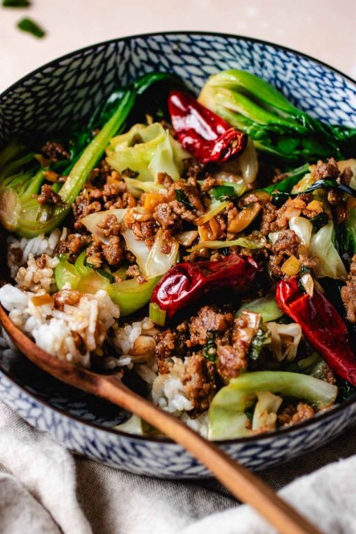 Ground Pork and Cabbage Stir-Fry