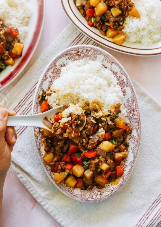 Ground Pork and Potato Curry