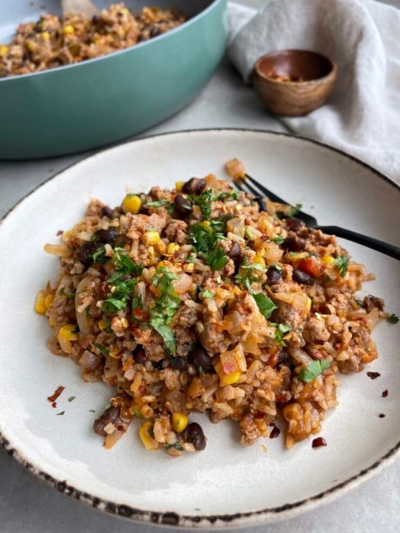 Ground Turkey and Rice Skillet
