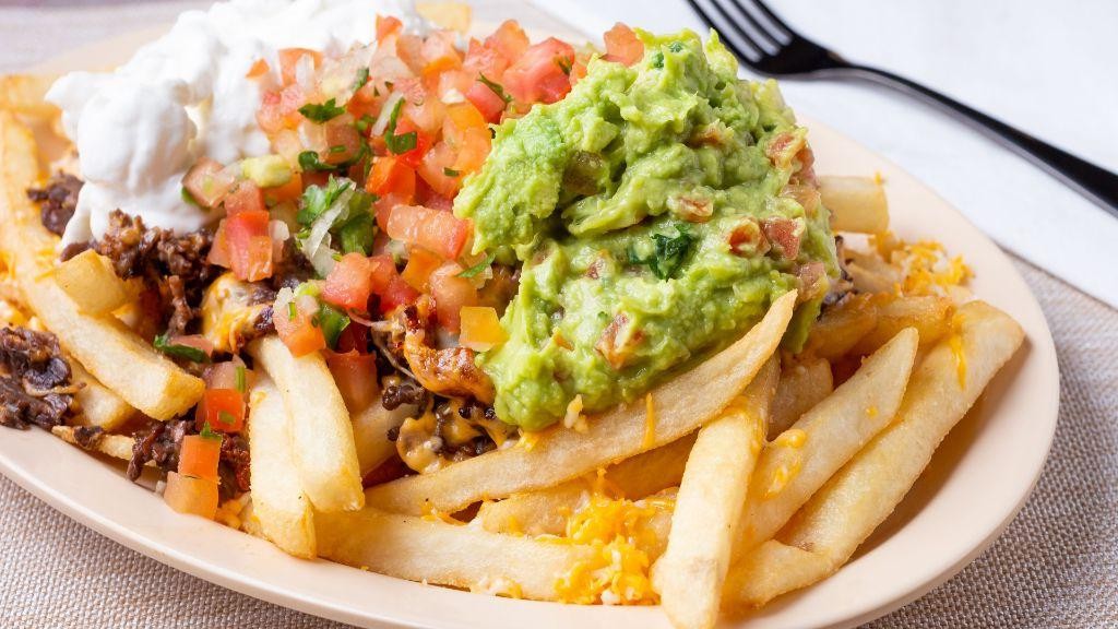 Guacamole and Sour Cream Loaded Fries