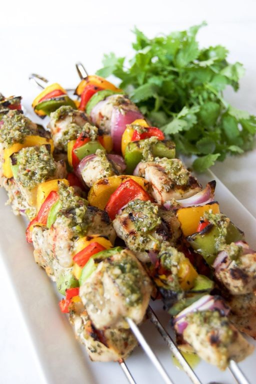 Guinea Hen Kebabs with Chimichurri