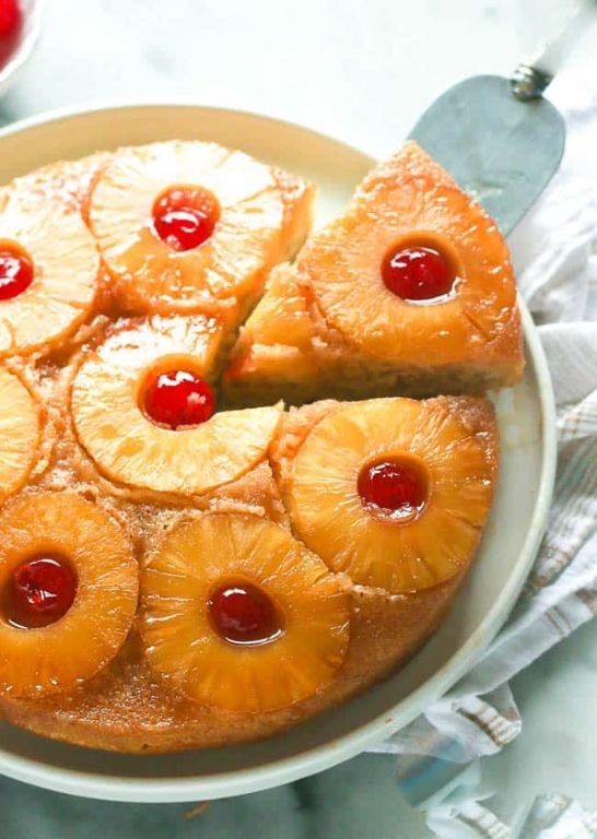 Habanero pineapple upside-down cake