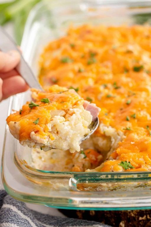 Ham and Cauliflower Cheese Casserole