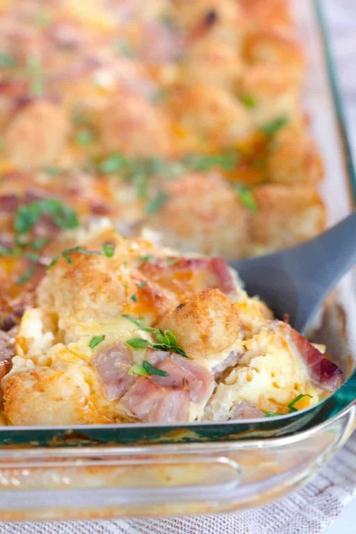 Ham and Cheese Tater Tot Casserole