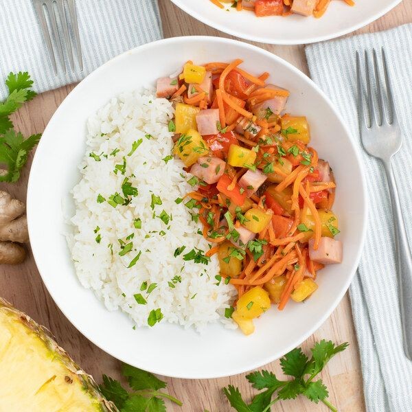 Ham and Pineapple Stir Fry
