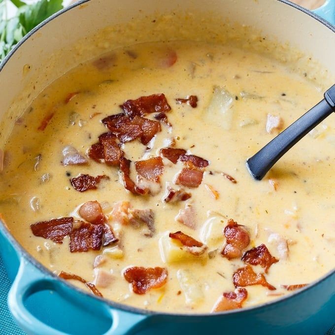 Ham and Potato Soup with Bacon