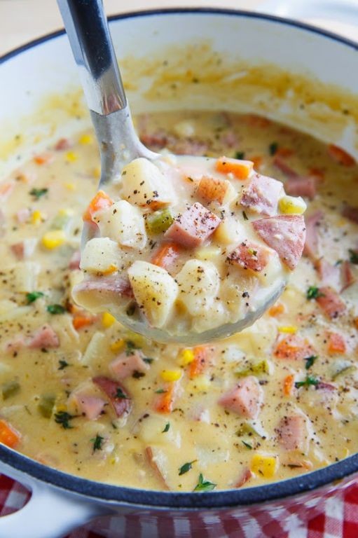 Ham and Potato Soup with Corn