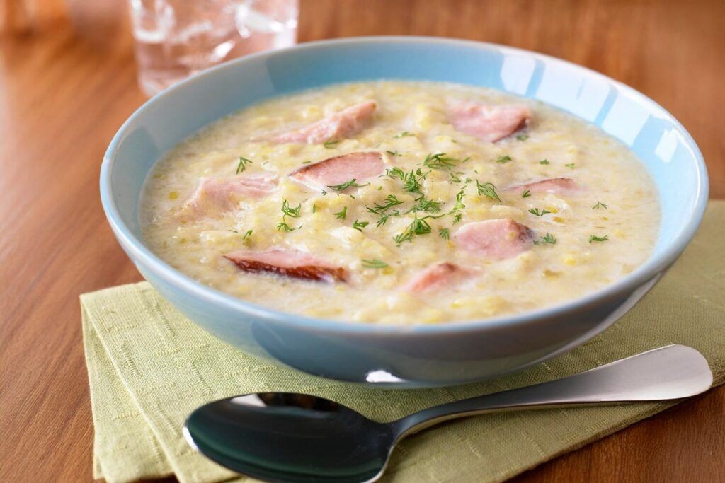 Ham and Potato Soup with Leeks