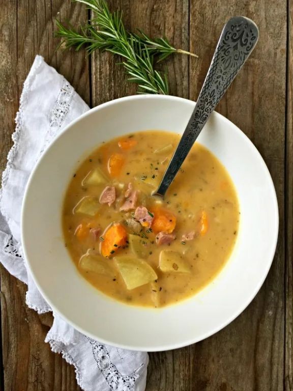 Ham and Potato Soup with Rosemary