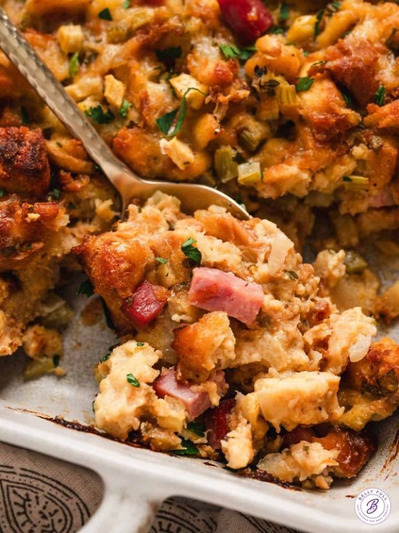 Ham and Stuffing Casserole