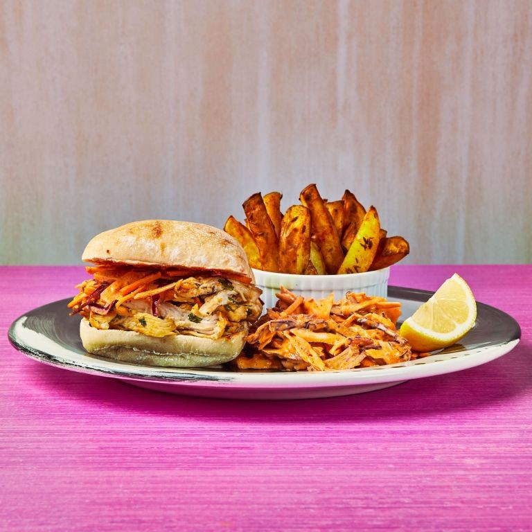 Harissa Shredded Chicken Sandwich