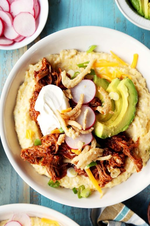 Harvest Creek Pulled Pork and Grits Bowl