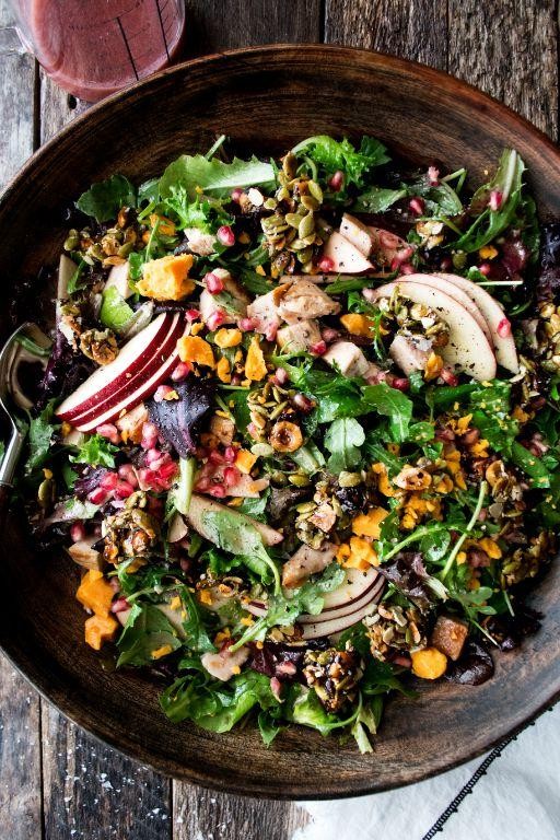 Harvest Salad with Pomegranate Vinaigrette