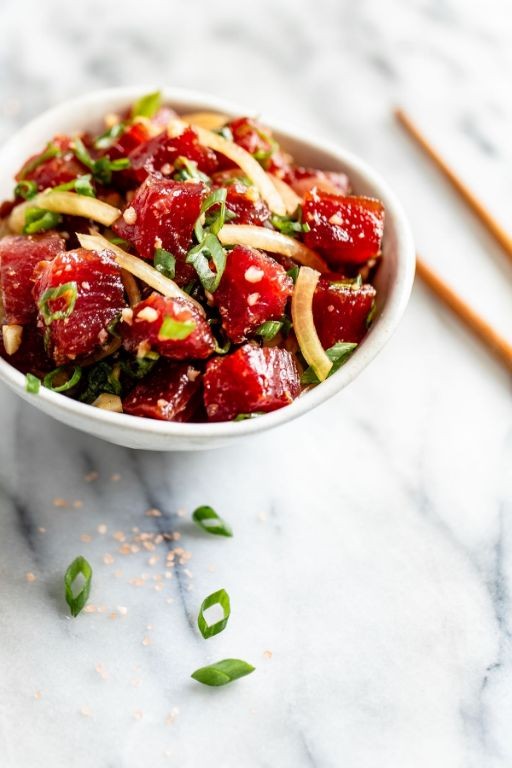Hawaiian-Style Ahi Poke with Macadamia Nuts