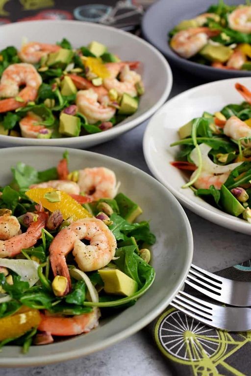 Head on Shrimp and Avocado Salad