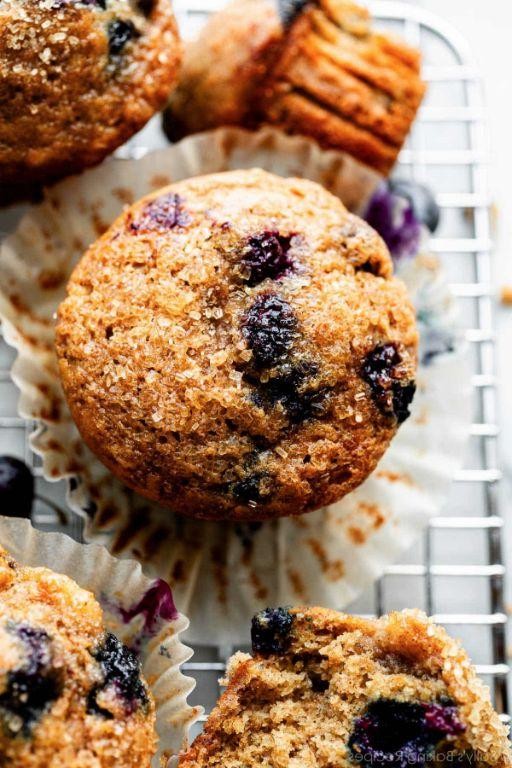 Healthy Banana Muffins with Blueberries
