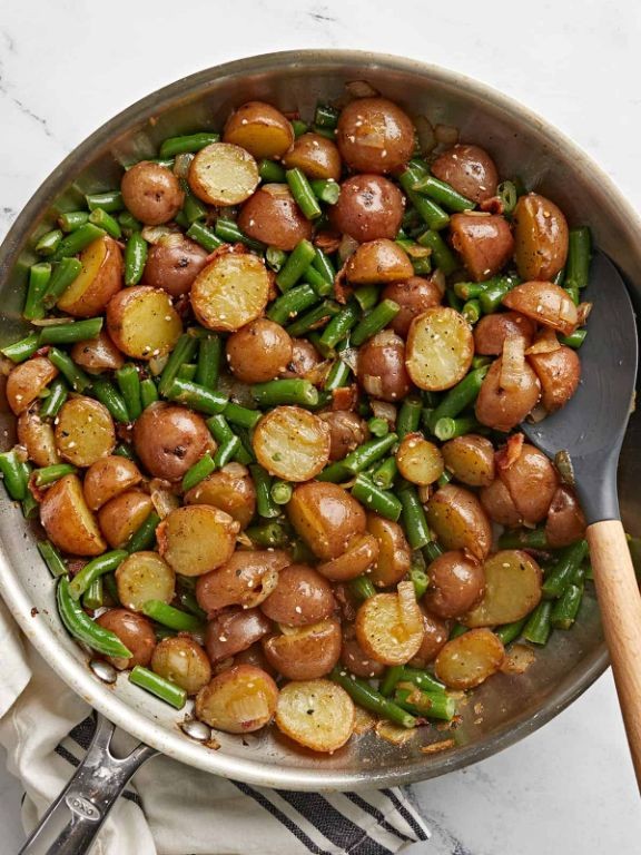 Healthy Green Bean and Potato Hash