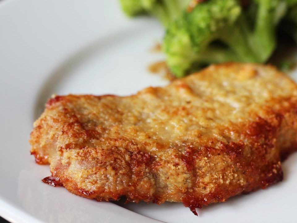 Healthy Parmesan Crusted Pork Chops