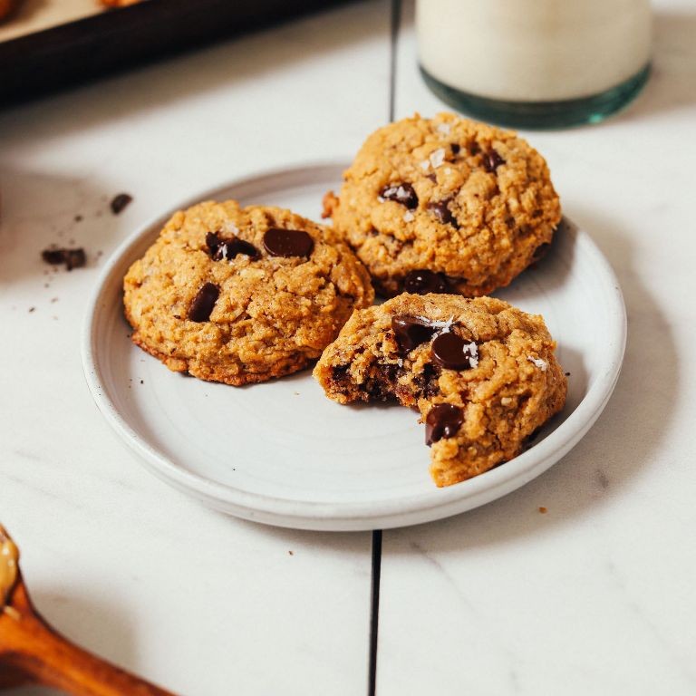 Healthy Peanut Butter Chocolate Chip Cookies