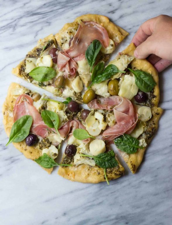 Hearts of Palm and Artichoke Pizza