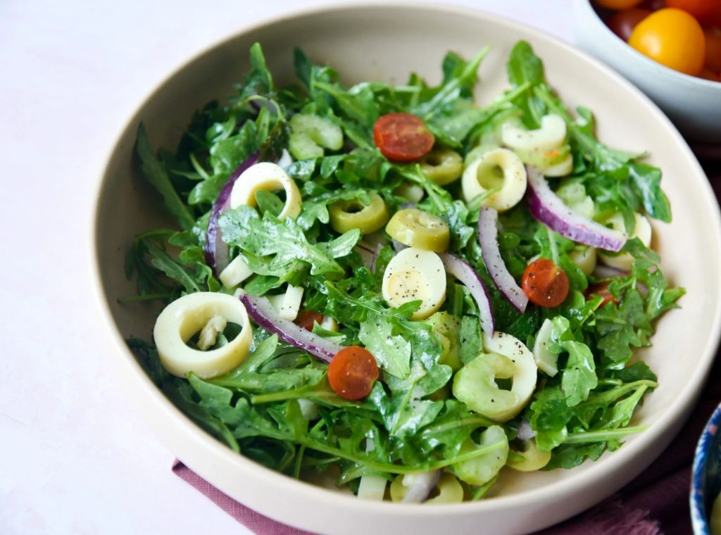 Hearts of Palm and Arugula Salad with Citrus Dressing