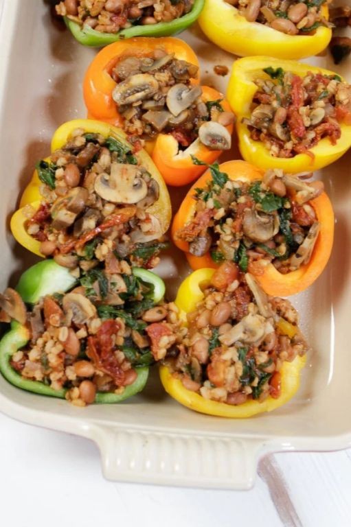Hearts of Palm and Quinoa Stuffed Peppers