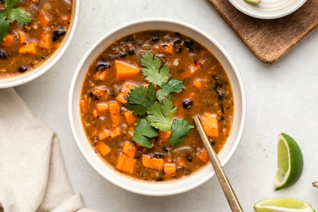 Hearty Black Bean and Sweet Potato Soup