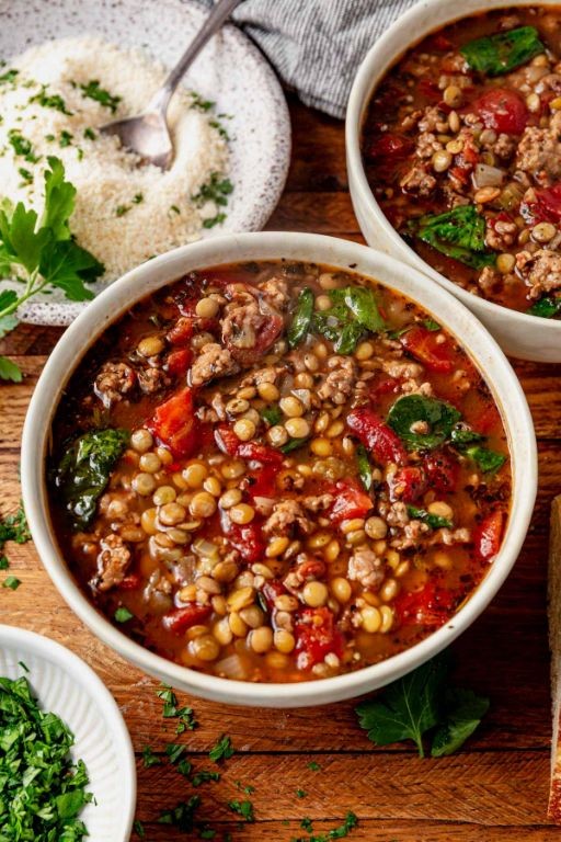 Hearty Lentil and Sausage Slow Cooker Stew