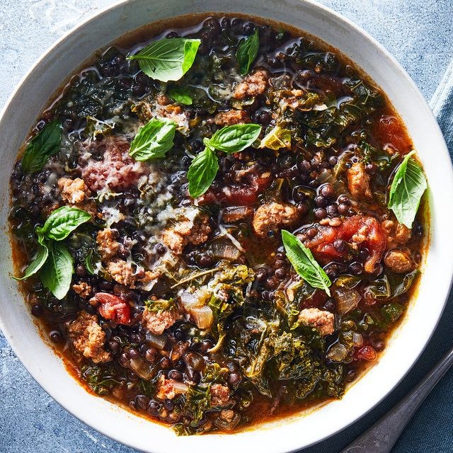 Hearty Slow Cooker Lentil and Sausage Stew