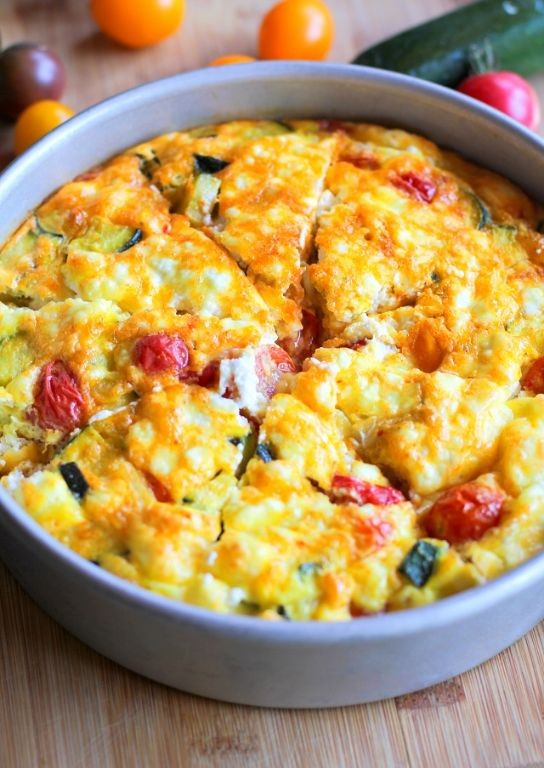 Heirloom Tomato Frittata with Goat Cheese