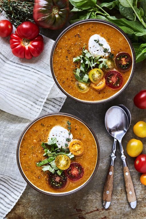 Heirloom Tomato Soup with Fresh Herbs
