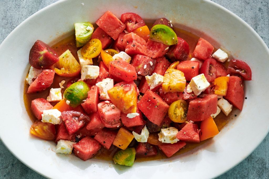 Heirloom Tomato and Watermelon Salad