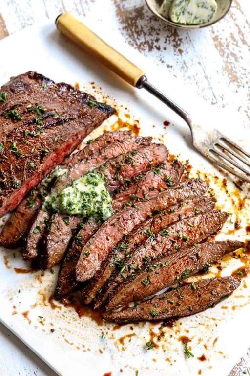 Herb Butter Basted Grilled London Broil